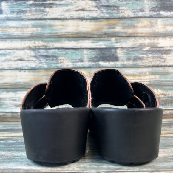 Josef Seibel Slide Sandal Womens Size 8.5-9 Tan Leather Block Heel Lightweight - Picture 6 of 15